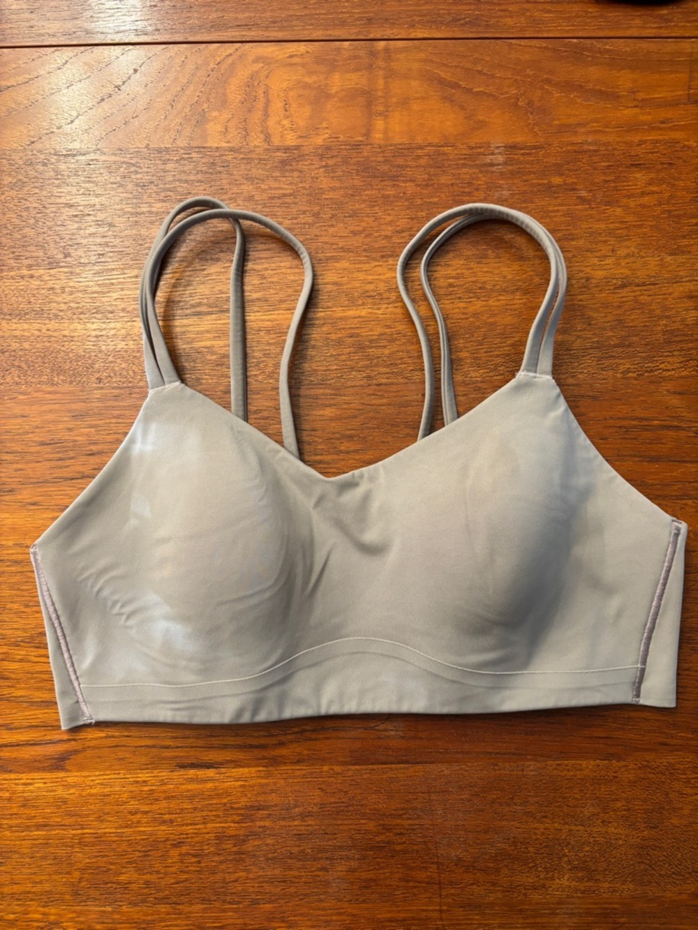 lululemon athletica Gray Seamless Double-Strap sports bra